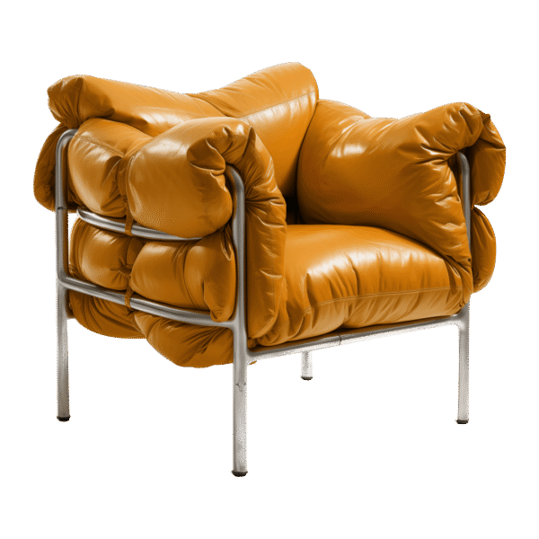 Living Room Accent Chair - brown, Leather